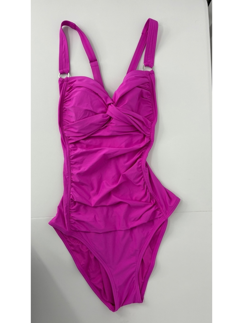 DKNY Women's Pink One-Piece Swimsuit with Adjustable Straps Size L/G - Picture 1 of 6